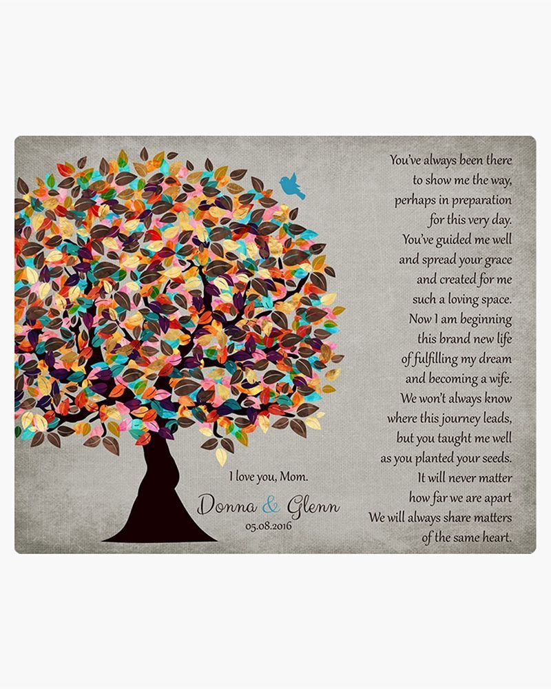 Multicolor Late Spring Tree Wedding Wall Plaque Gift for Mom LTC-1315