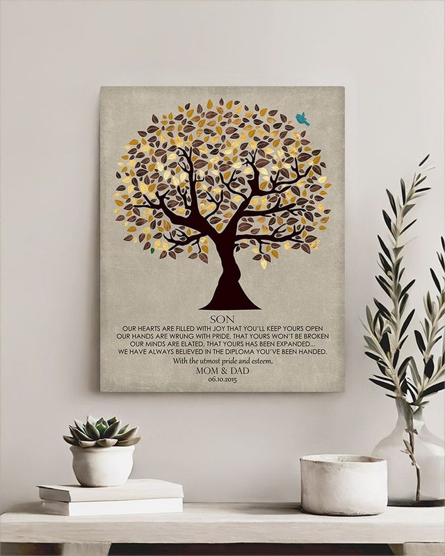 #1 Best Seller - Olive Tree graduation Wall Plaque Gift for Son LTC-1308