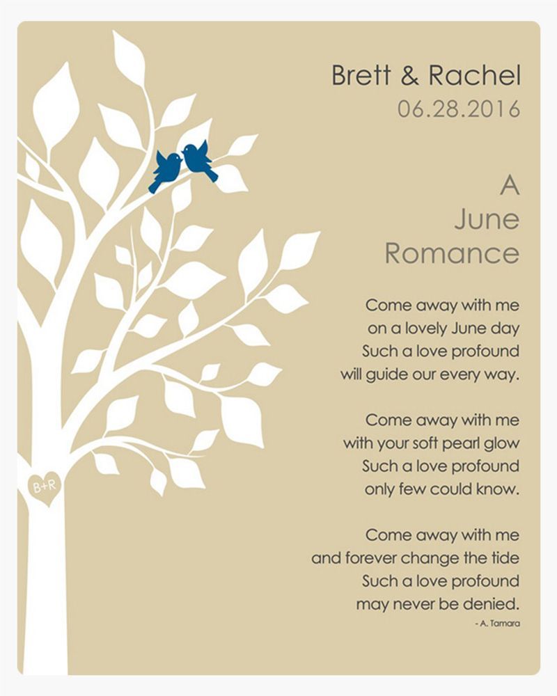 Beige White Half Tree Engagement Wall Plaque Gift for Couple LTC-1706