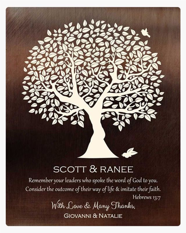 White Bronze Tree Silhouette Leadership Appreciation Wall Plaque Gift for Mentor LTC-1495
