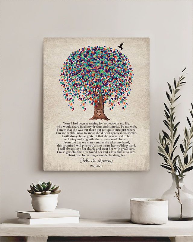 #1 Best Seller - Willow Tree Wedding Wall Plaque Gift for Mother Of The Bride LTC-1518