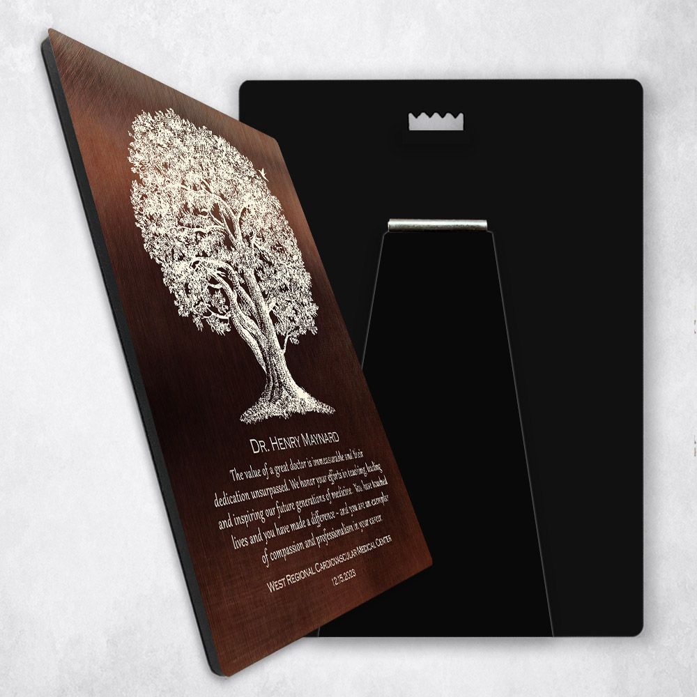 Oak Tree 5x7 Desktop Plaque Retirement Gift D-1700