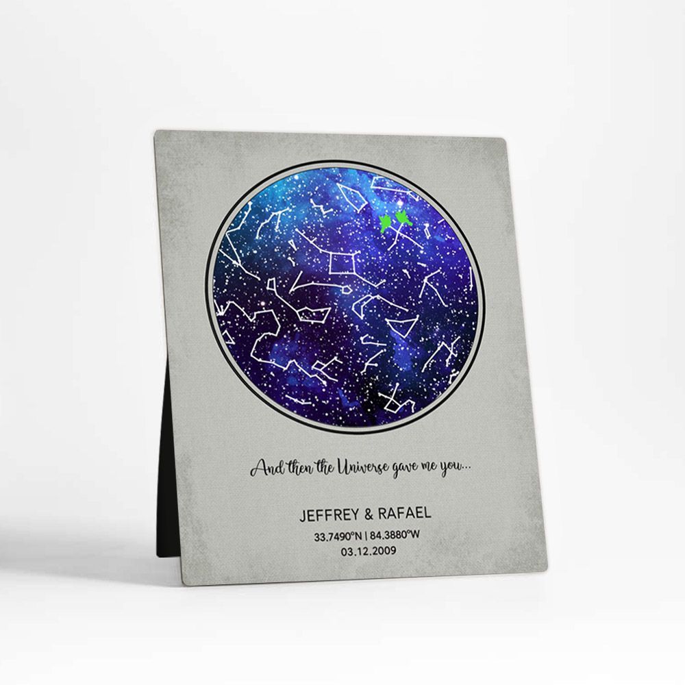Star Map Anniversary Desktop Plaque Gift for Couple D-1755