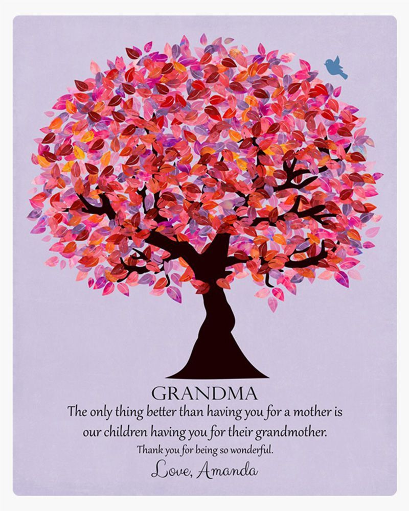 Purple Canopy Tree Family Appreciation Wall Plaque Gift for Grandmother LTC-1177