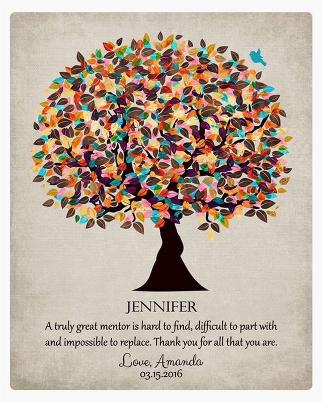 Multicolor Late Spring Tree Teacher Appreciation Wall Plaque Gift for Educator LTC-1319