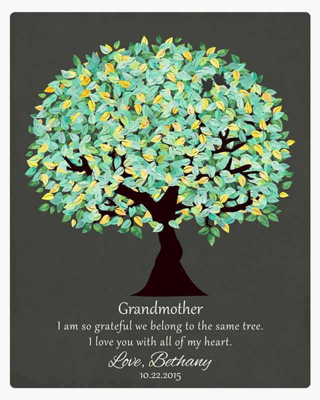 Green Canopy Tree Family Appreciation Wall Plaque Gift for Grandparent LTC-1185