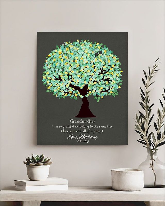 Green Canopy Tree Family Appreciation Wall Plaque Gift for Grandparent LTC-1185