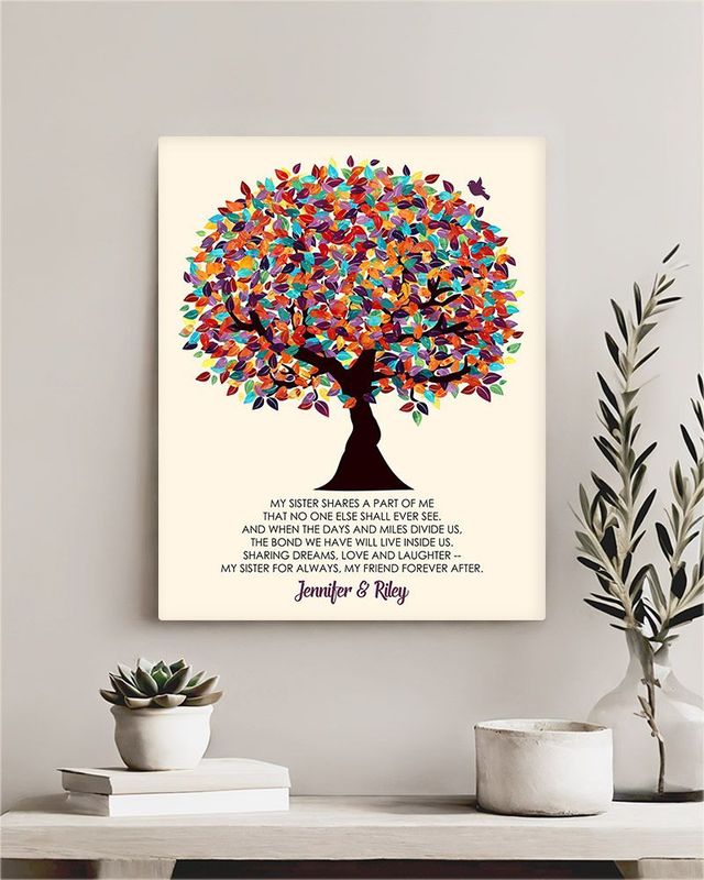 #1 Best Seller - Spring Tree Wedding Wall Plaque Gift for Sister LTC-1166