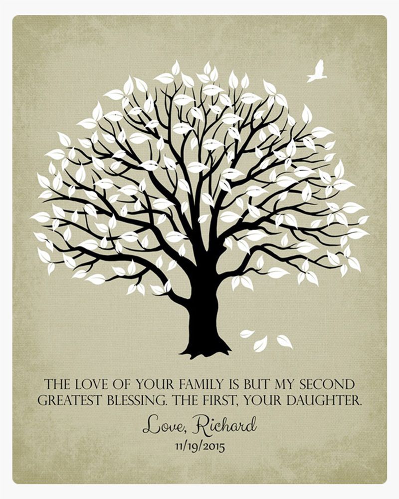 Green Magnolia Tree on Sage Wedding Wall Plaque Gift for Mother Of The Bride LTC-1153