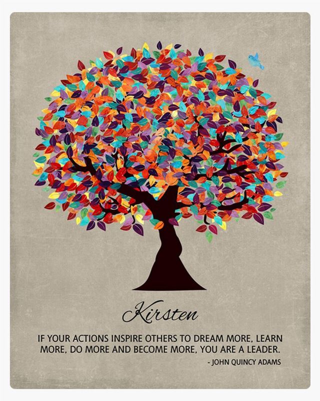 Multicolor Colorful Spring Tree Leadership Appreciation Wall Plaque Gift for Mentor LTC-1472