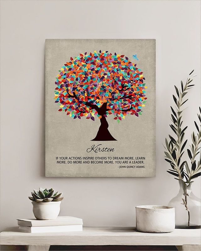 Multicolor Colorful Spring Tree Leadership Appreciation Wall Plaque Gift for Mentor LTC-1472