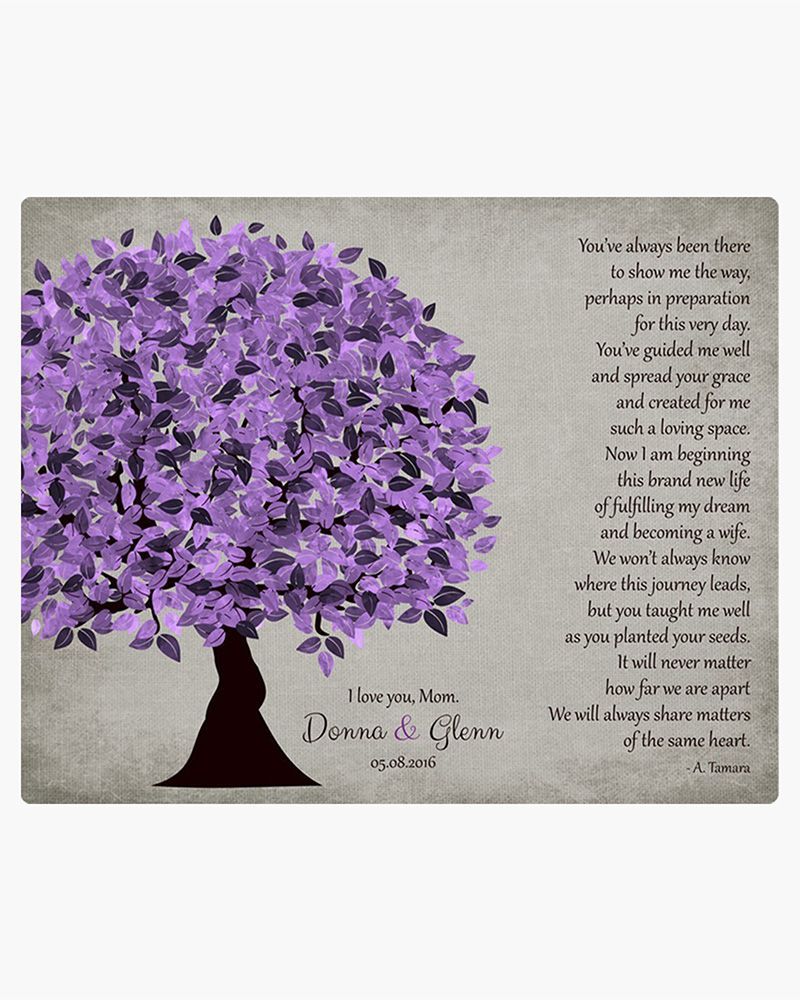 Purple Purple Tree Wedding Wall Plaque Gift for Mother Of The Bride LTC-1500