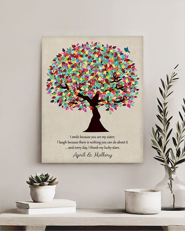 #1 Best Seller - Early Spring Tree Wedding Wall Plaque Gift for Sister LTC-1390