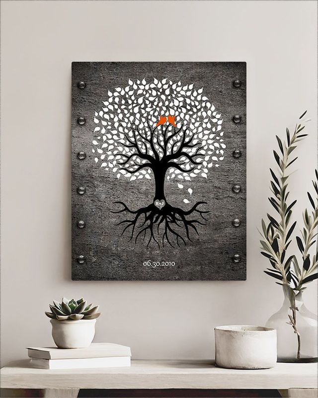 #1 Best Seller - Iron Tree with Roots 6th Anniversary Wall Plaque Gift for Couple LTC-1373