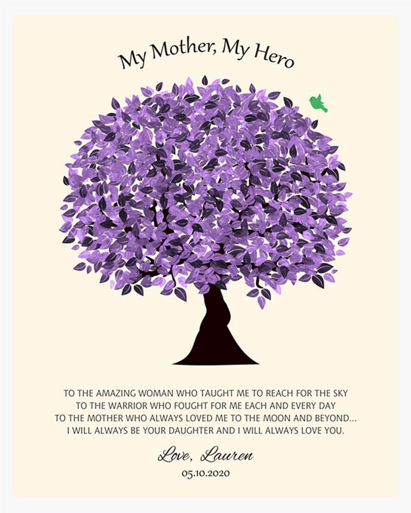 Violet Tree Mother&#39;s Day Wall Plaque Gift for Mom LTC-1551
