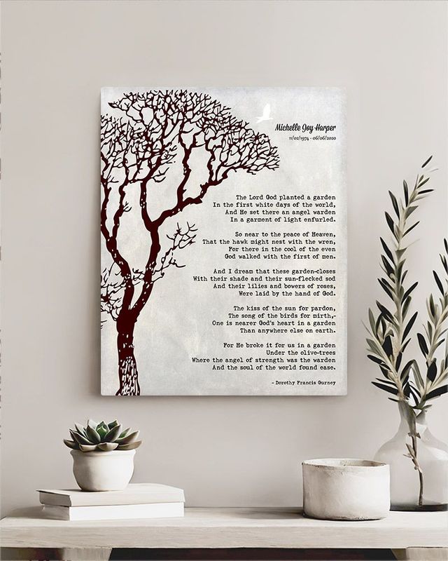 Multicolor Bare Tree Memorial Wall Plaque Gift for Bereaved Family LTC-1554