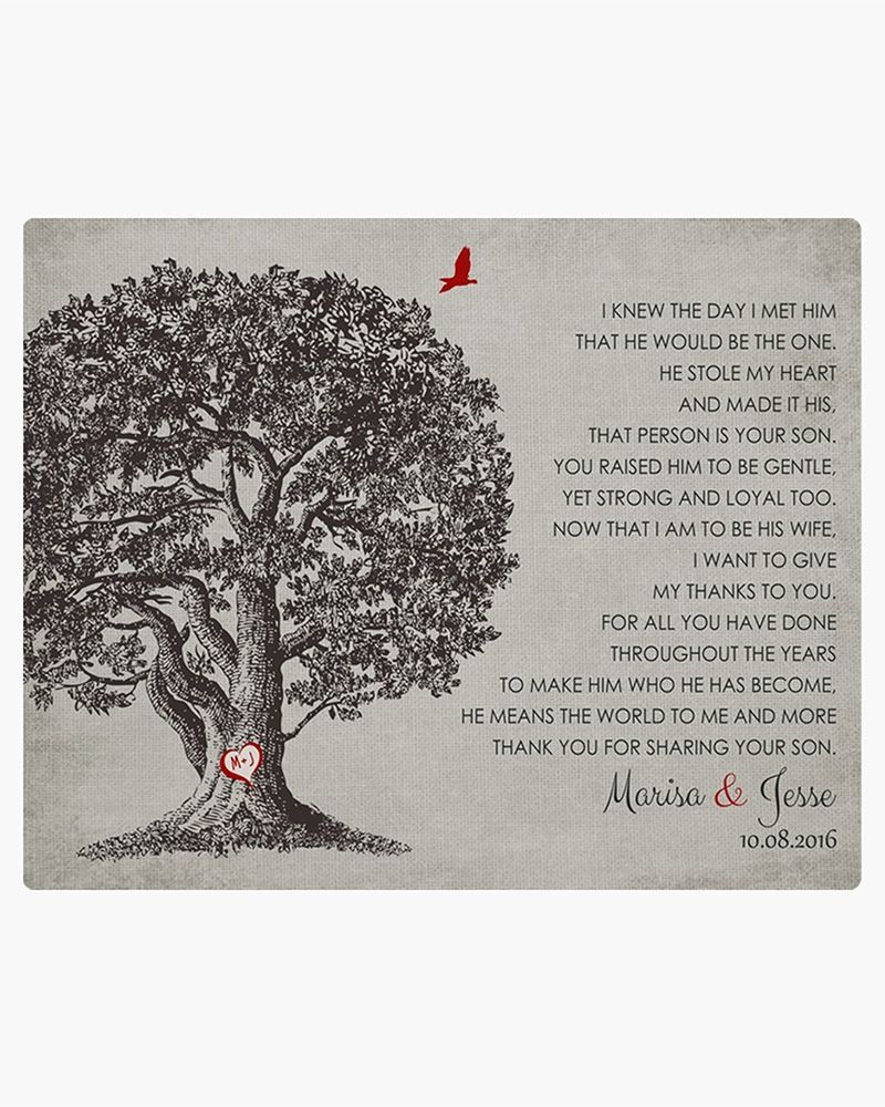 Beige Oak Tree Wedding Wall Plaque Gift for Mother Of The Groom LTC-1405