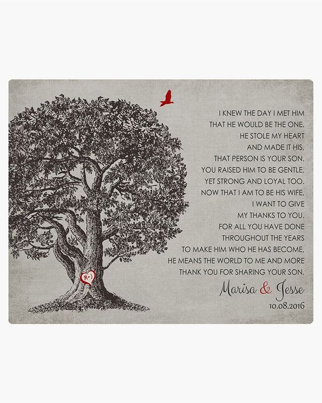 Beige Oak Tree Wedding Wall Plaque Gift for Mother Of The Groom LTC-1405