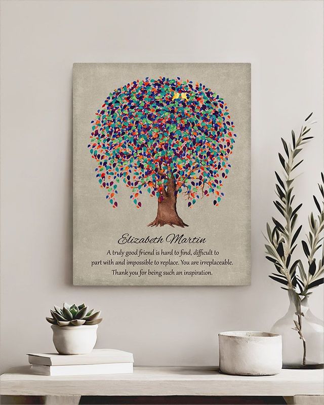 Multicolor Willow Tree Friendship Wall Plaque Gift for Friend LTC-1508