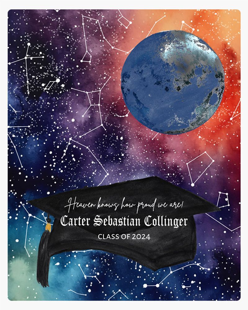Moon and Star Map graduation Wall Plaque Gift for Graduate LTC-1579