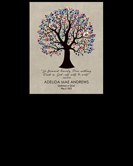 Multicolor Curly Tree Faith Milestone Wall Plaque Gift for Child LTC-1560