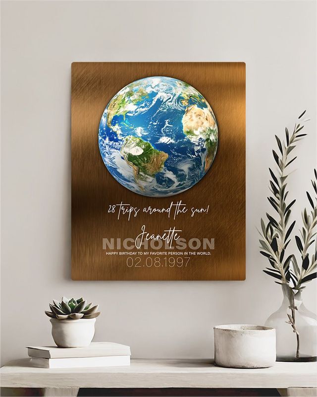 #1 Best Seller - Bronze Happy Birthday Favorite Person in the World Birthday Wall Plaque Gift for Family LTC-2133