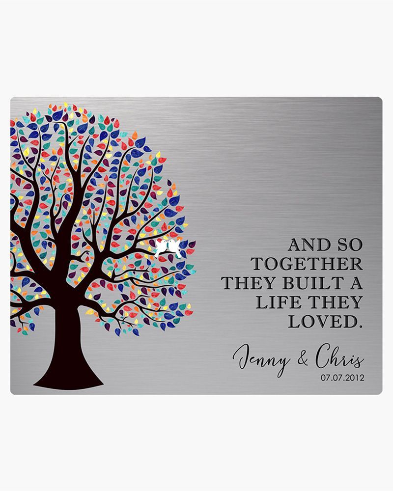 Multicolor Tin Custom Message 10th Anniversary Wall Plaque Gift for Couple LTC-1799