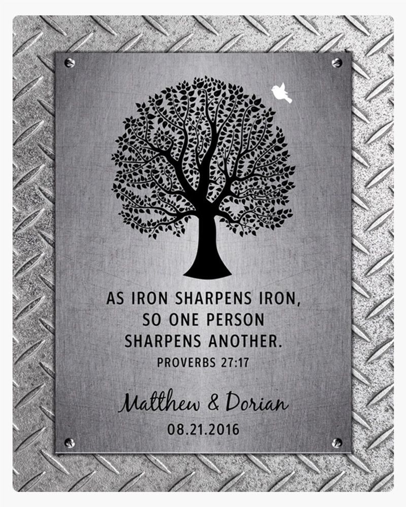 Black Iron Tree Silhouette 6th Anniversary Wall Plaque Gift for Couple LTC-1901