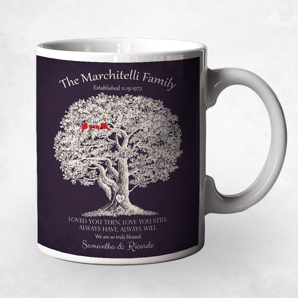 Old Oak Tree 10th Anniversary Coffee Mug Gift for Couple M-1160