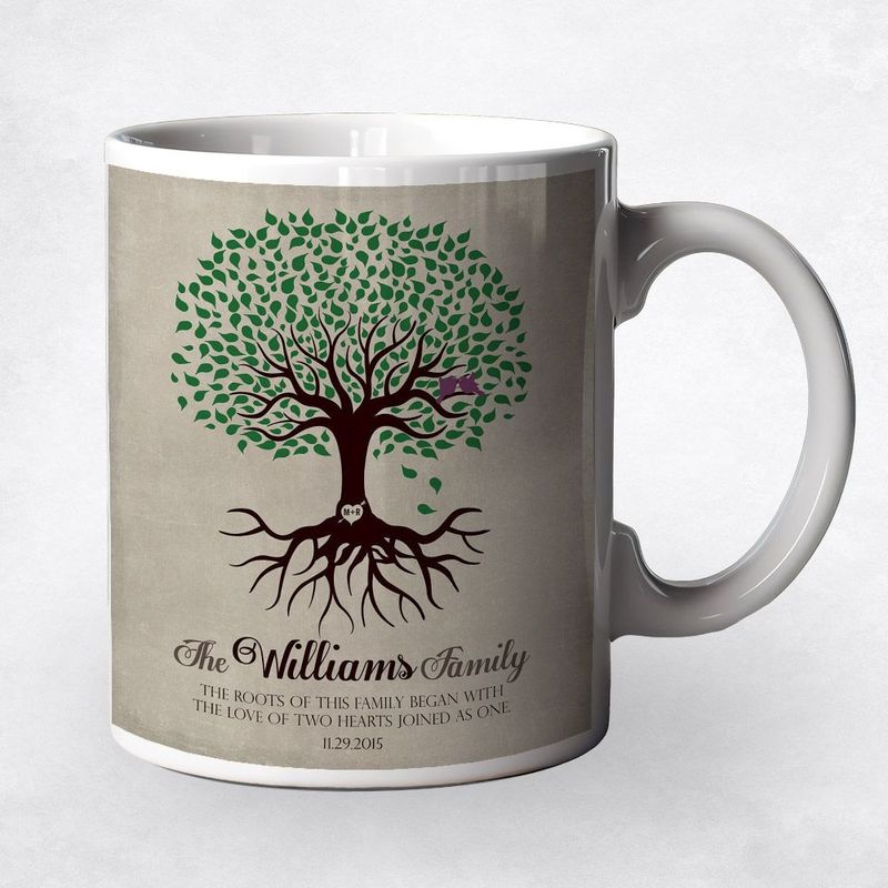 #1 Best Seller - Tree with Roots Wedding Coffee Mug Gift for Bride And Groom M-1109