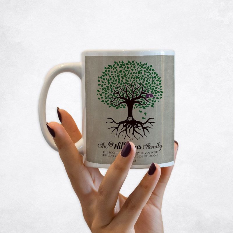 #1 Best Seller - Tree with Roots Wedding Coffee Mug Gift for Bride And Groom M-1109