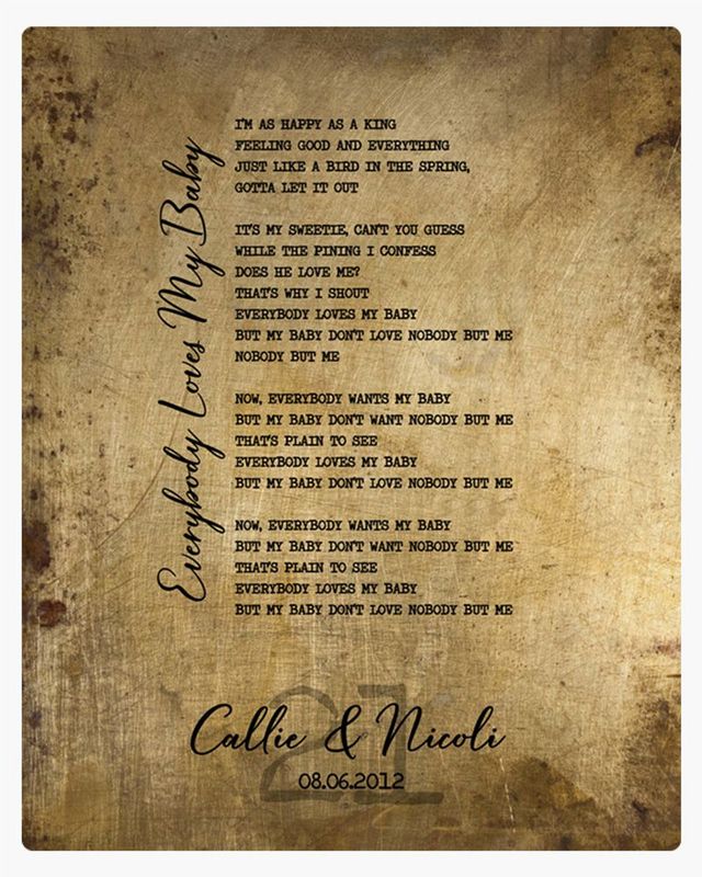 Black Brass Our Song Lyrics 21st Anniversary Wall Plaque Gift for Couple LTC-1920