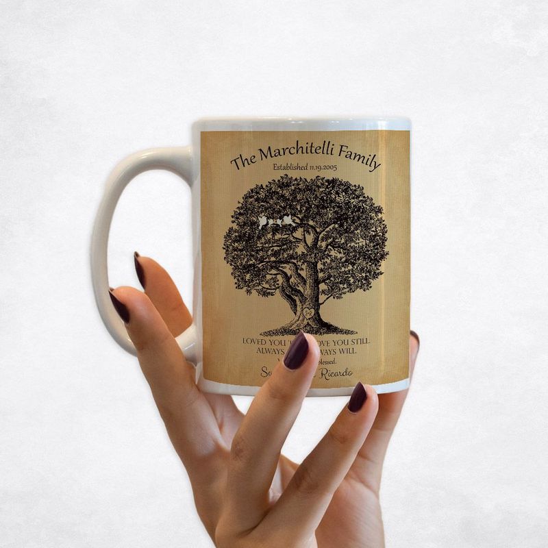 #1 Best Seller - Old Oak Tree 10th Anniversary Coffee Mug Gift for Couple M-1159