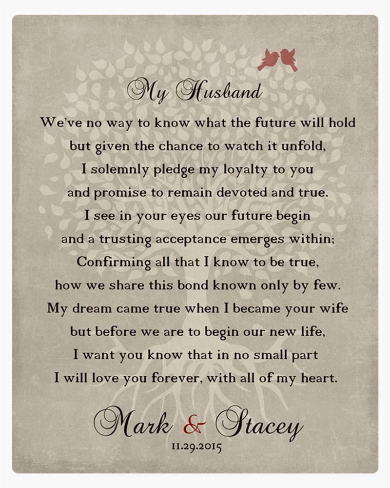 #1 Best Seller - Love Poem for Husband Wedding Wall Plaque Gift for Groom LTC-1137