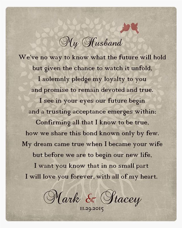 #1 Best Seller - Love Poem for Husband Wedding Wall Plaque Gift for Groom LTC-1137