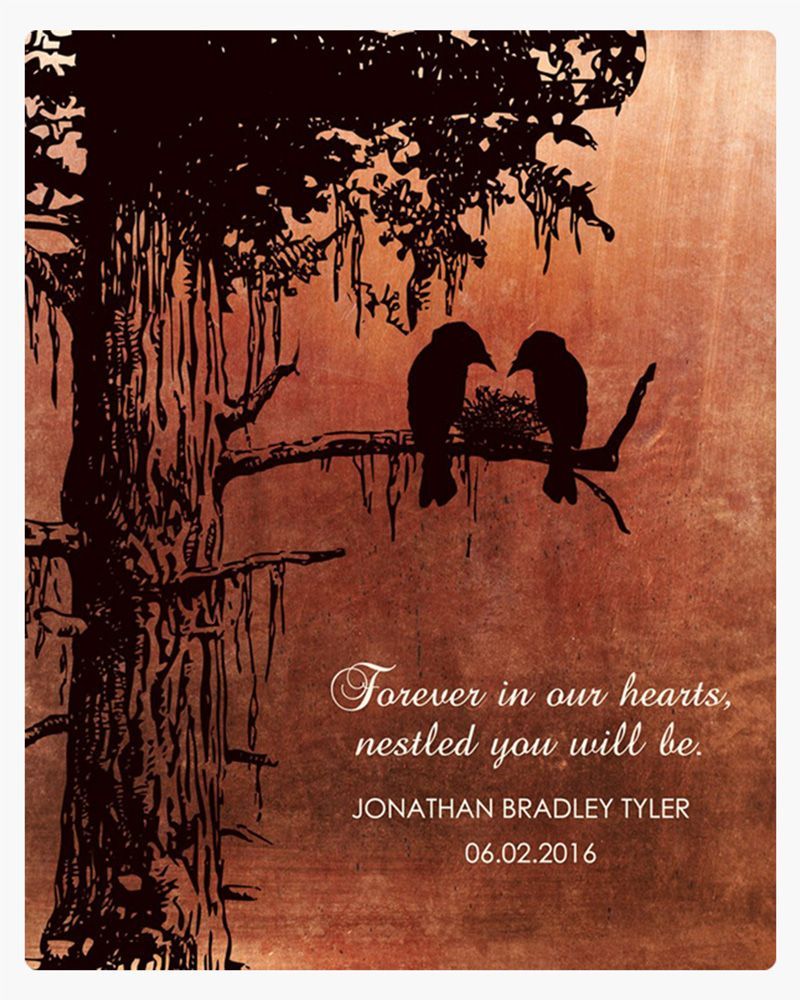 #1 Best Seller - Copper Dark Sequoia Tree Memorial Wall Plaque Gift for Bereaved Parents LTC-1354