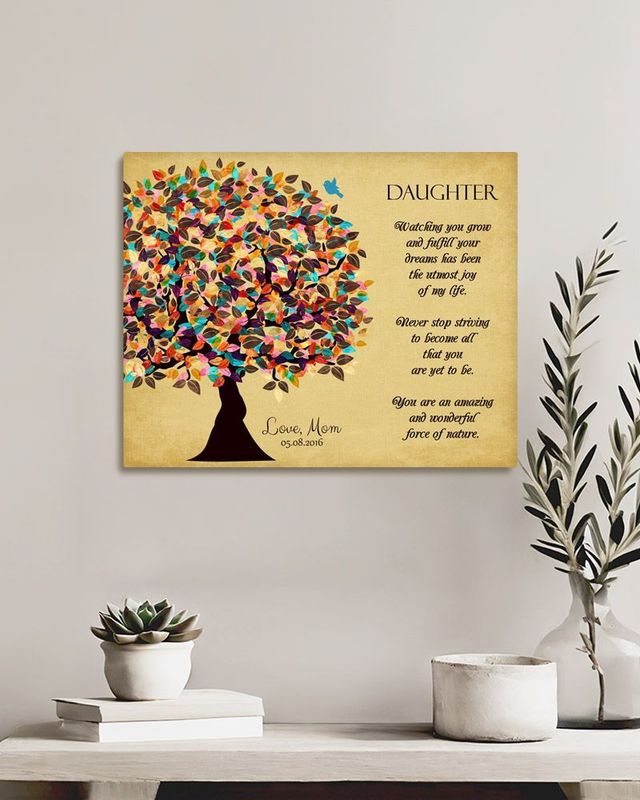 #1 Best Seller - Late Spring Tree Graduation Wall Plaque Gift for Daughter LTC-1316