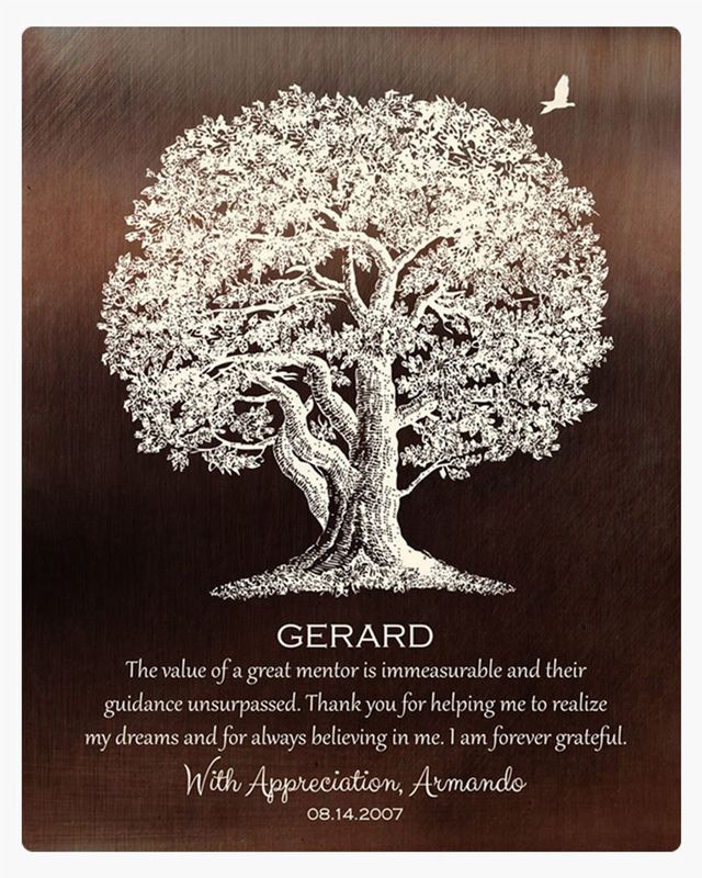 #1 Best Seller - Bronze Oak Tree Leadership Appreciation Wall Plaque Gift for Mentor LTC-1397