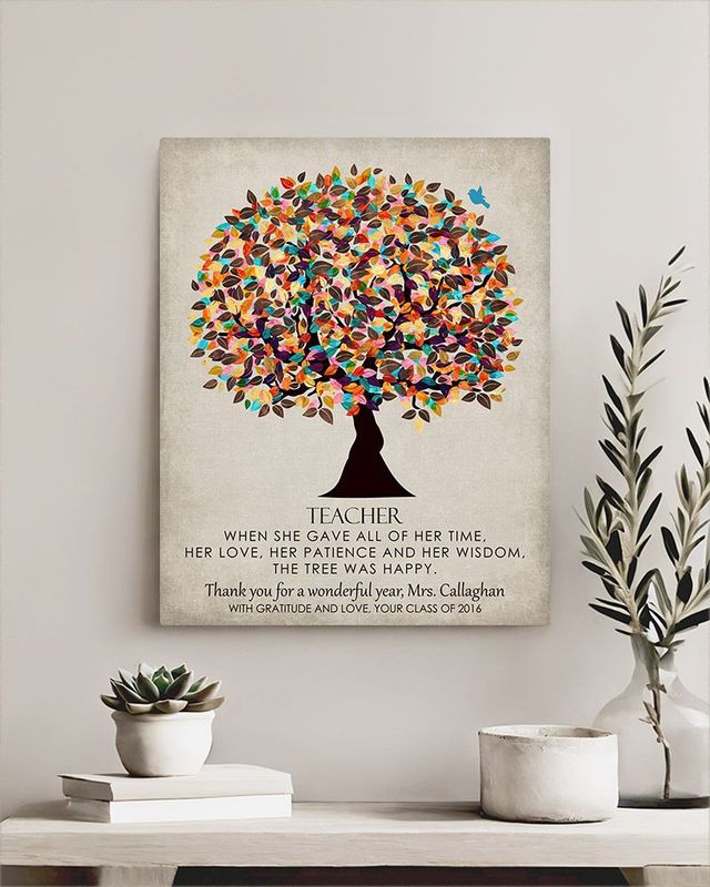 #1 Best Seller - Late Spring Tree Teacher Appreciation Wall Plaque Gift for Educator LTC-1317