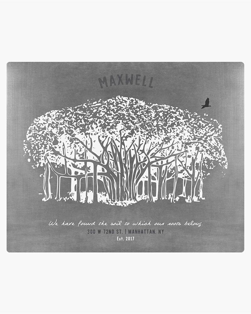 White Tin Banyan Tree Anniversary Wall Plaque Gift for Couple LTC-1808