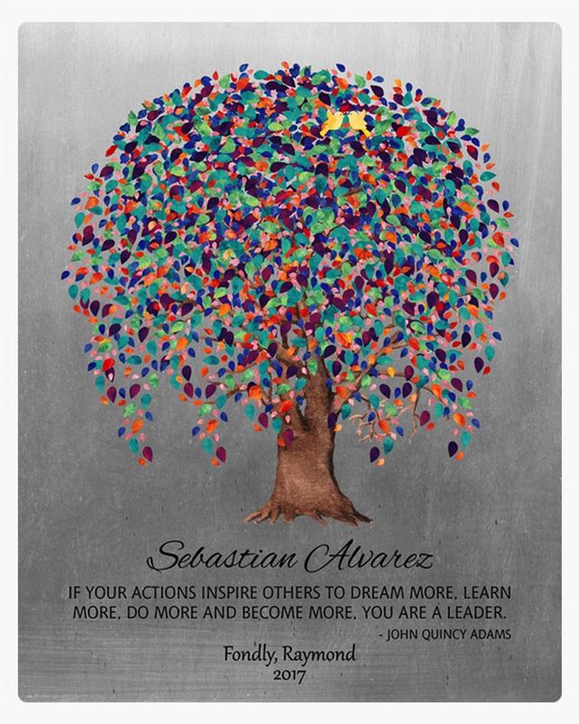 #1 Best Seller - Tin Willow Tree Leadership Appreciation Wall Plaque Gift for Mentor LTC-1511
