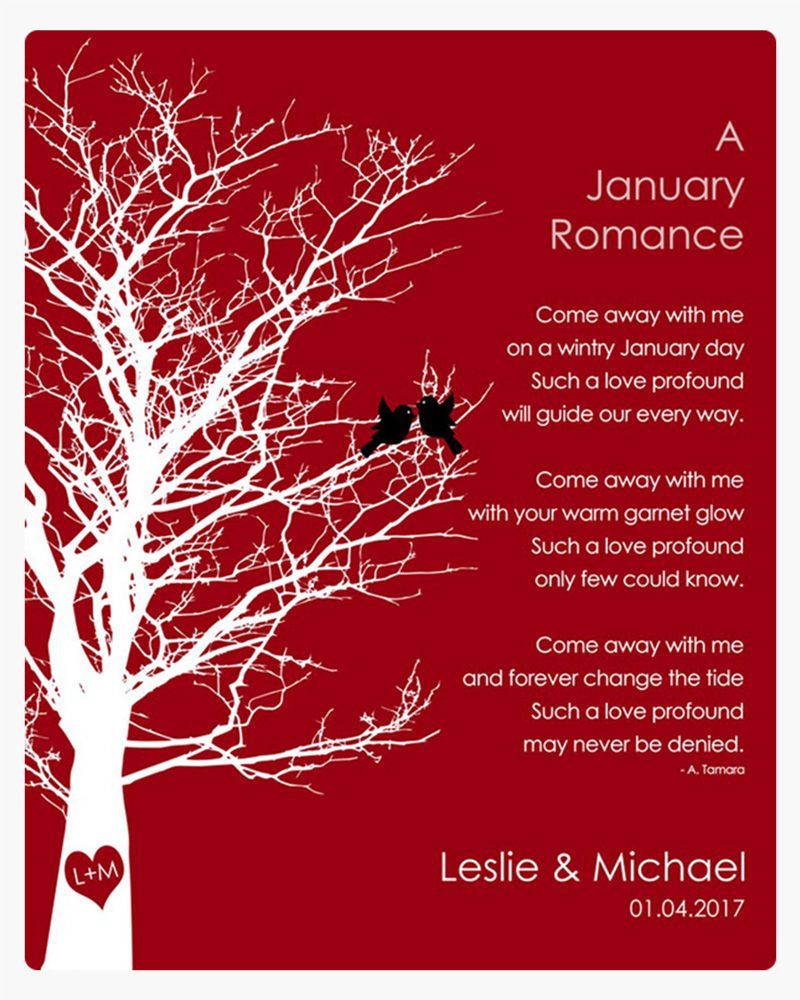 Red Branchy Tree Engagement Wall Plaque Gift for Couple LTC-1701