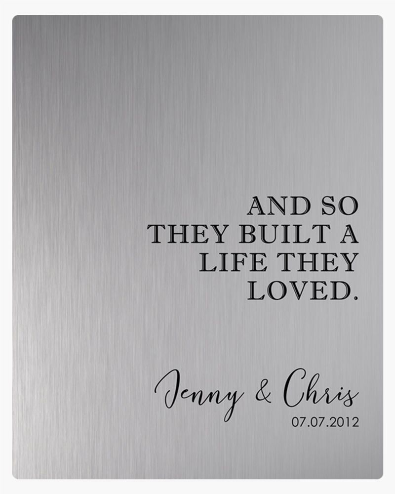 Black Tin Custom Message 10th Anniversary Wall Plaque Gift for Couple LTC-1798