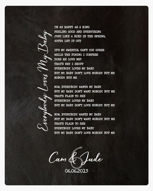 White Iron Our Song Lyrics 6th Anniversary Wall Plaque Gift for Couple LTC-1922