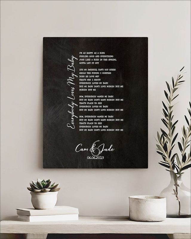 White Iron Our Song Lyrics 6th Anniversary Wall Plaque Gift for Couple LTC-1922