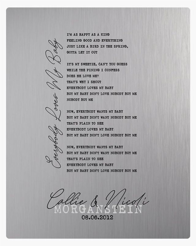 White Tin Our Song Lyrics 10th Anniversary Wall Plaque Gift for Couple LTC-1829