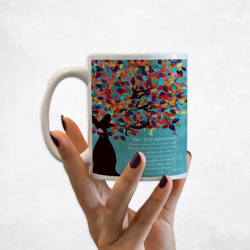 Colorful Spring Tree Teacher Appreciation Coffee Mug Gift for Educator M-1233