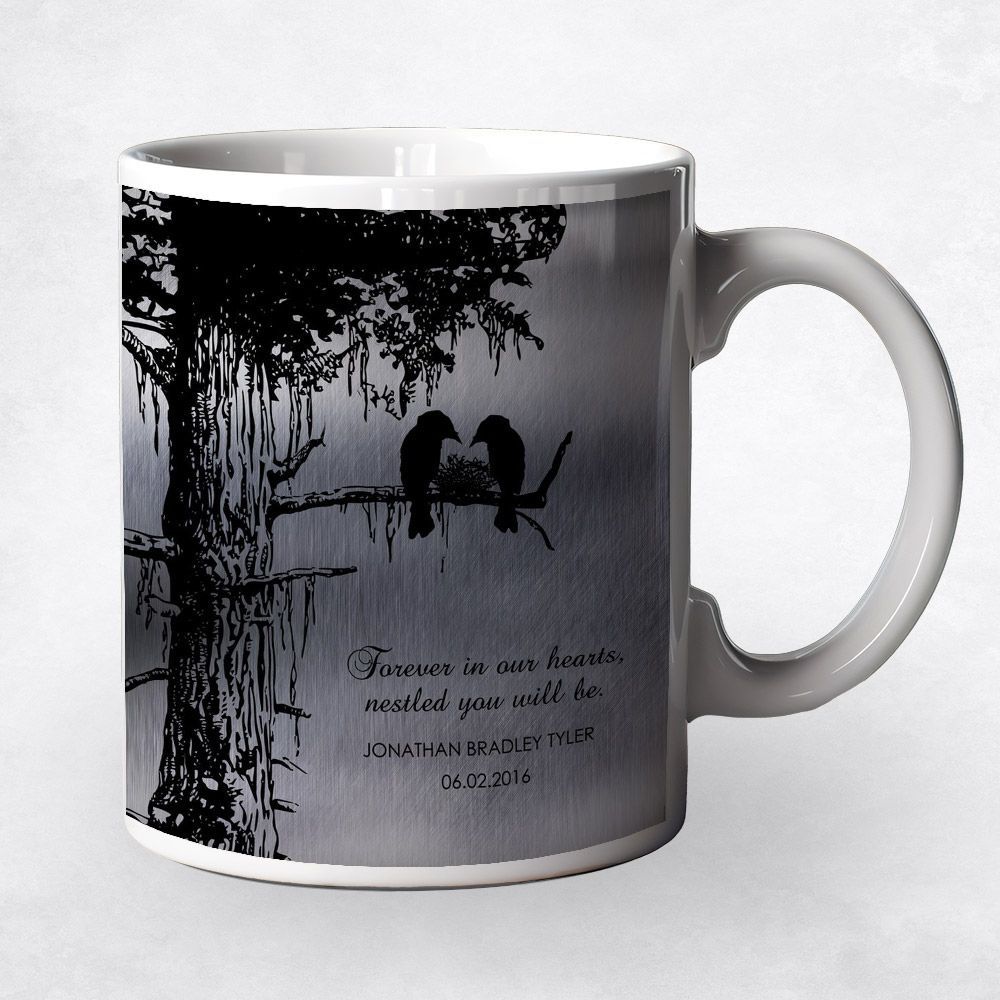 Tin Dark Sequoia Tree Memorial Coffee Mug Gift for Bereaved Parents M-1355