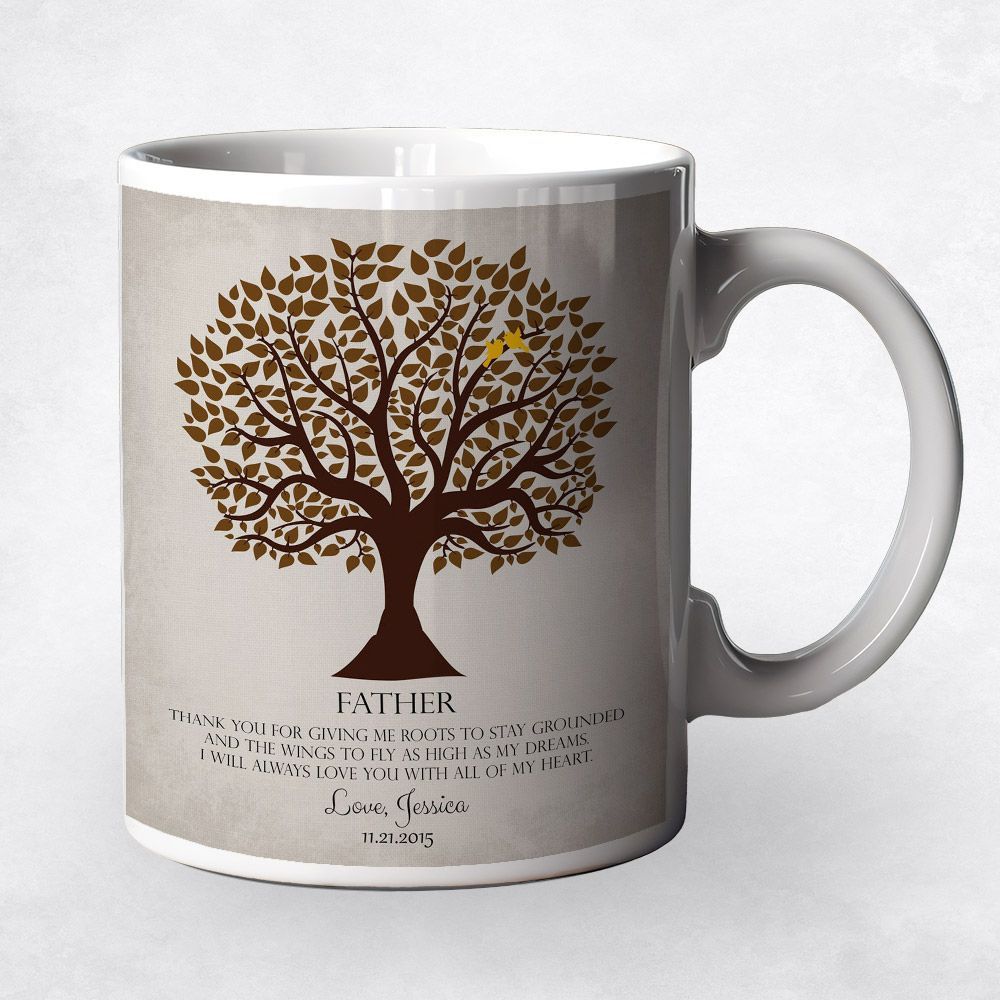 Tree Silhouette Wedding Coffee Mug Gift for Father M-1144