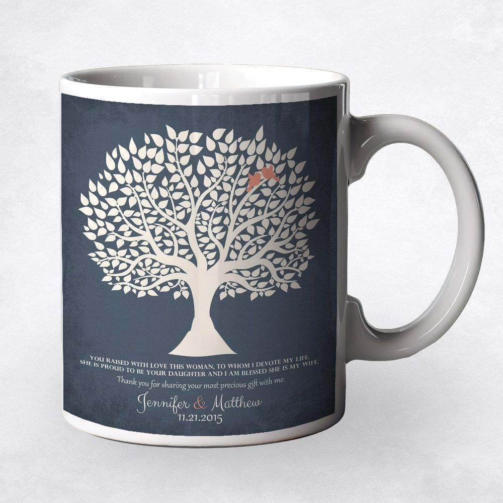 #1 Best Seller - Tree Silhouette Wedding Coffee Mug Gift for Mother Of The Bride M-1117